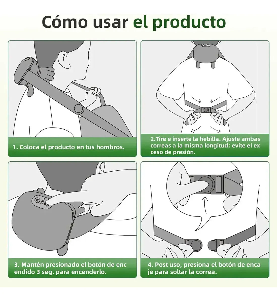 Almohada Eléctrica de Acupresión para Masaje Relajante de Hombros