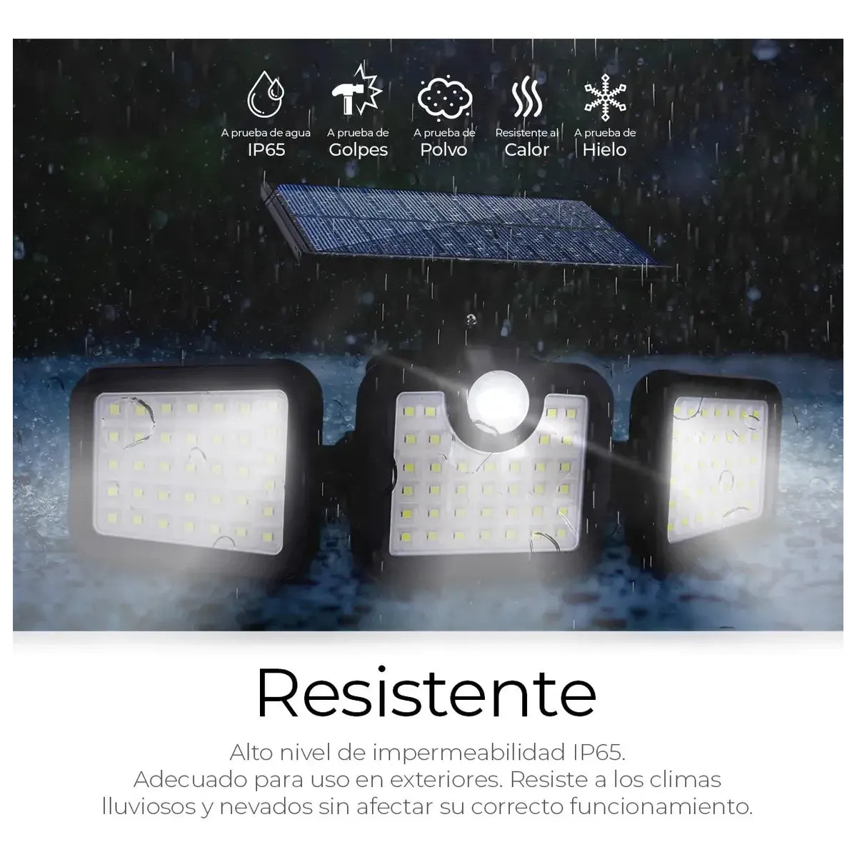 Lámpara Solar con Sensor de Movimiento y 108 LEDs para Exterior