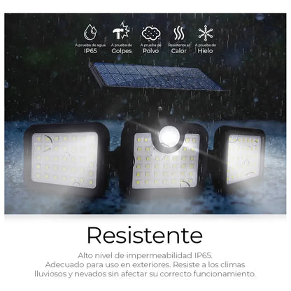Lámpara Solar con Sensor de Movimiento y 108 LEDs para Exterior