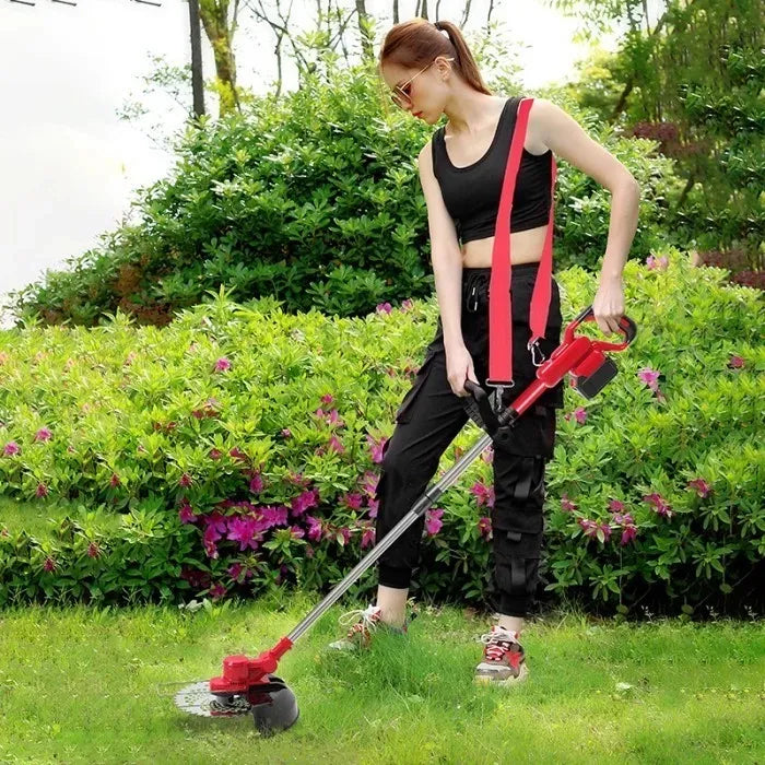 Desbrozadora Electrica Inalambrica Sin Escobillas 9inch Hoja Color Rojo - Metacompras