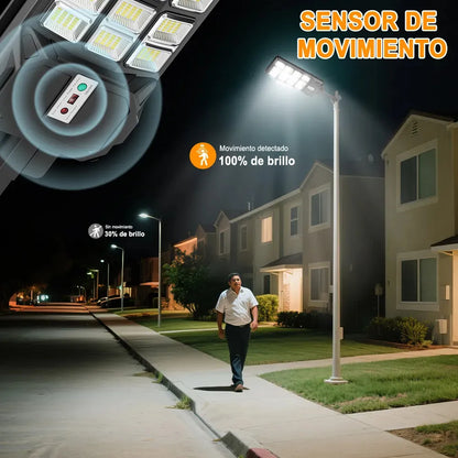 Lámpara LED Solar Exterior 9800W para Alumbrado Público Eficiente - Metacompras