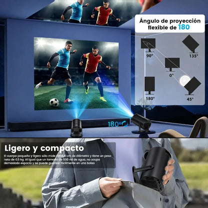 Proyector LED Mini Portátil 1080p HD con Wifi y Bluetooth Compacto