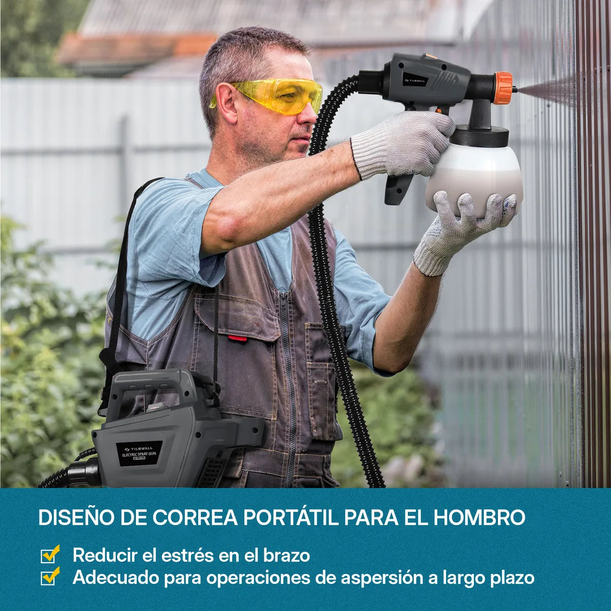 Pistola Para Pintar Eléctrica 800W con Recipiente de 1300ml Ideal para Proyectos