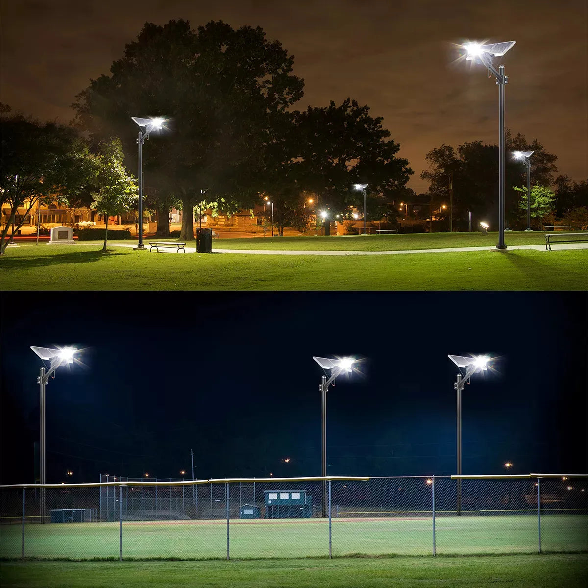 Luminaria LED Solar 1000W Premium con Brazo Ajustable Negra - Metacompras