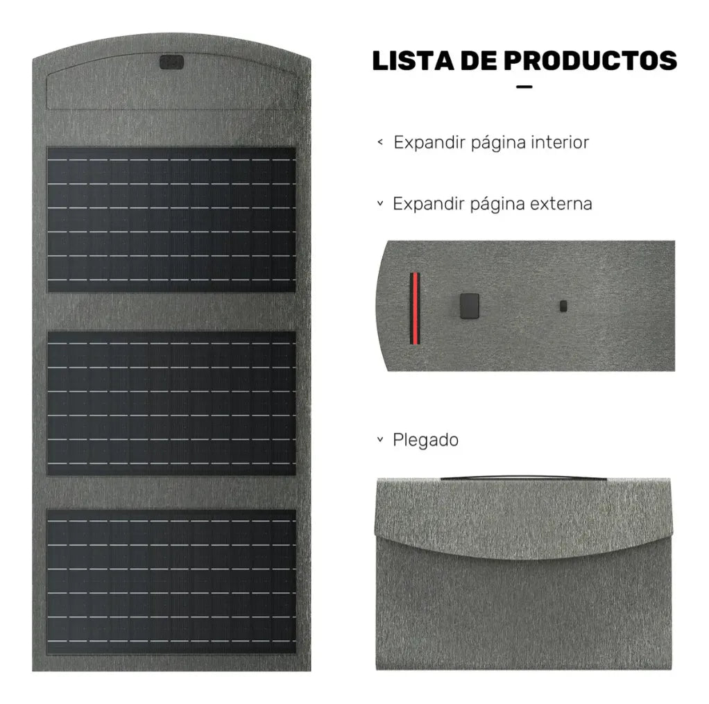 Cargador Solar Portátil 30W Impermeable IP65 con Interfaz Tipo-C - Metacompras