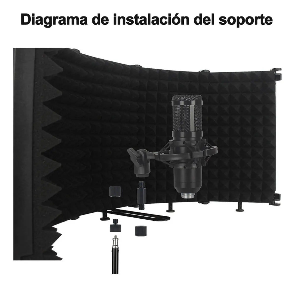 Kit de Espuma Acústica Plegable para Aislamiento de Ruido y Grabaciones - Metacompras