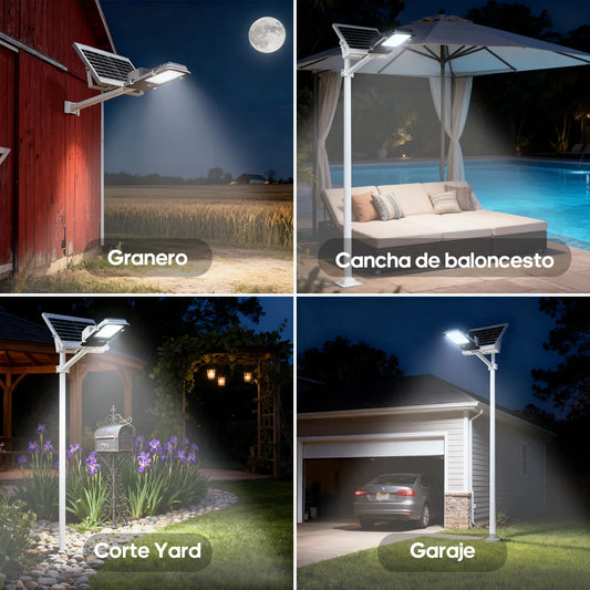 Lámpara LED Solar 300W para Iluminación Exterior Eficiente - Metacompras