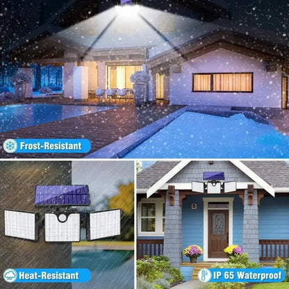Kit de 2 Lámparas Solares LED para Paredes Exteriores con Sensor