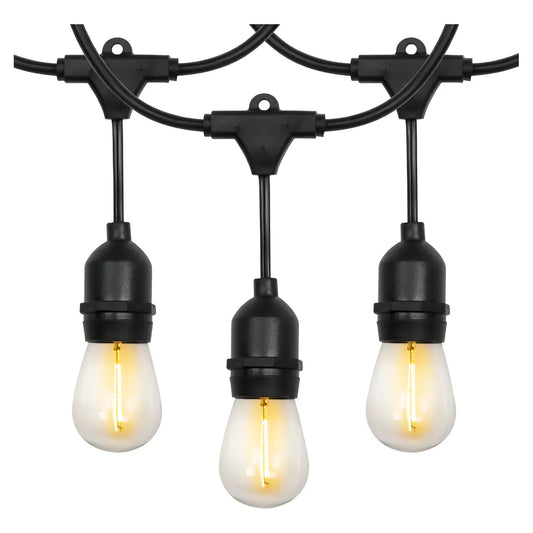 Serie de Luces Vintage LED 15 Focos 14.6m para Jardines y Eventos