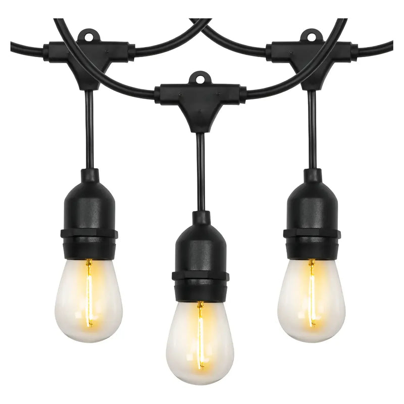 Serie de Luces Vintage LED 15 Focos 14.6m para Jardines y Eventos