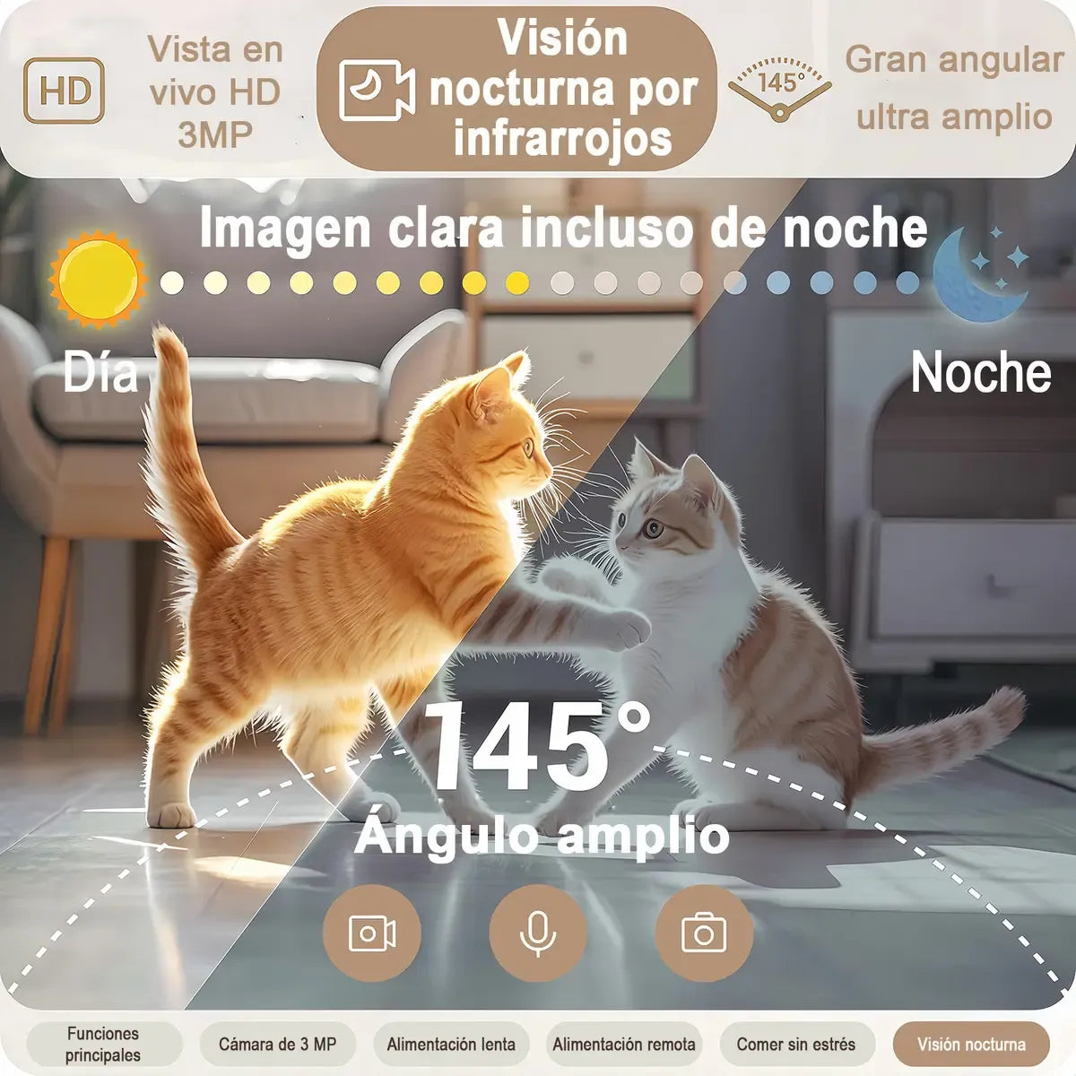 Alimentador Automático Inteligente 4L con Cámara HD y Control Wifi