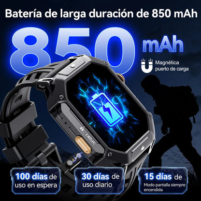 Smartwatch Deportivo Resistente al Agua 2ATM con Medición de Presión Arterial - Metacompras