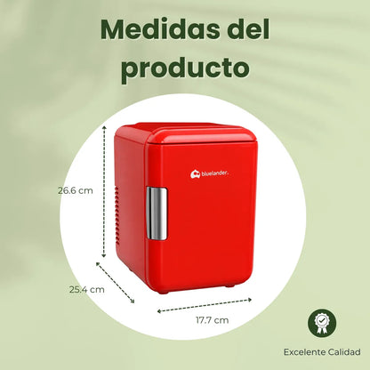 Portable Mini Fridge 4L: Cools and Heats for Car and Home