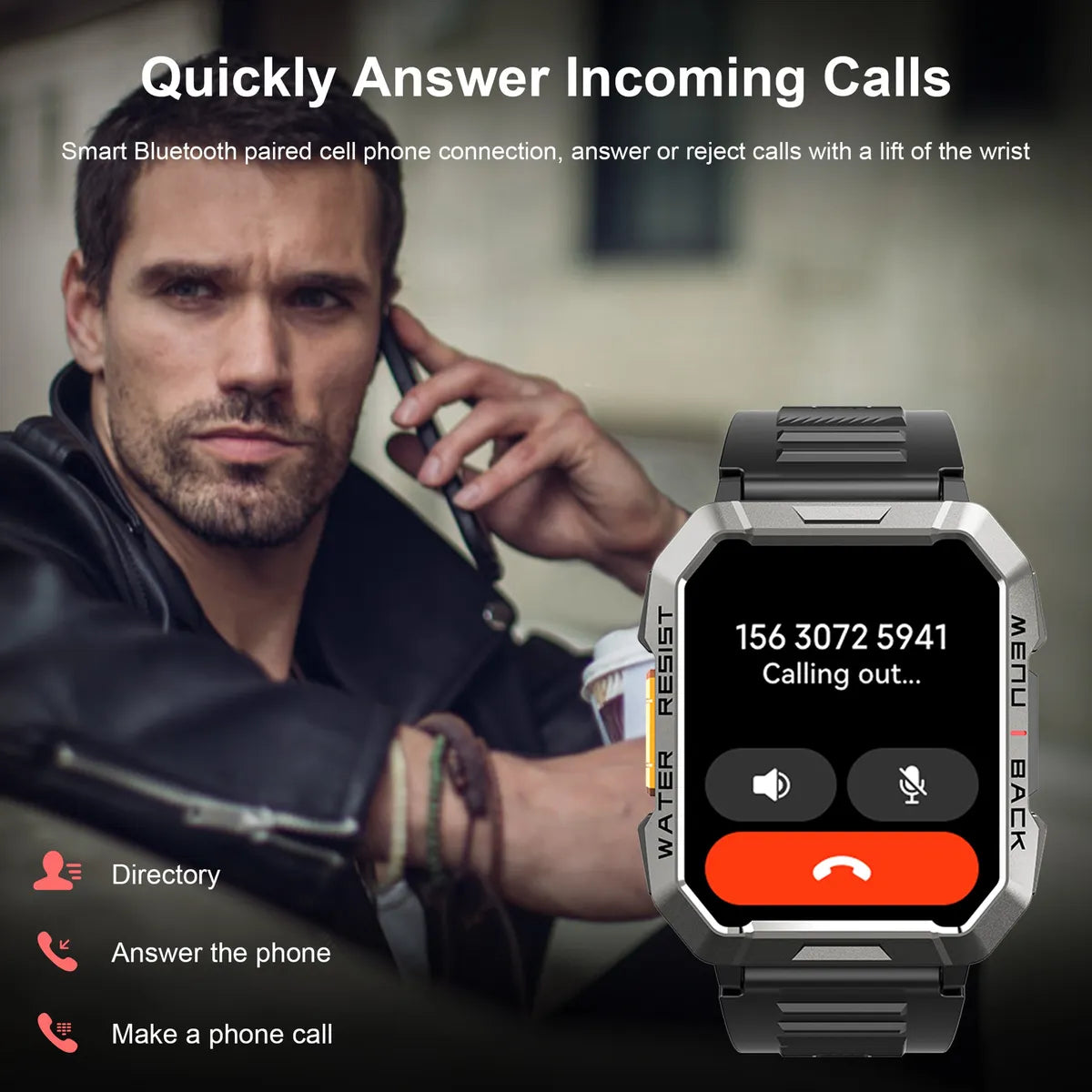 Reloj Smartwatch Inteligente 2.1'' con Llamadas y Batería de 900 mAh