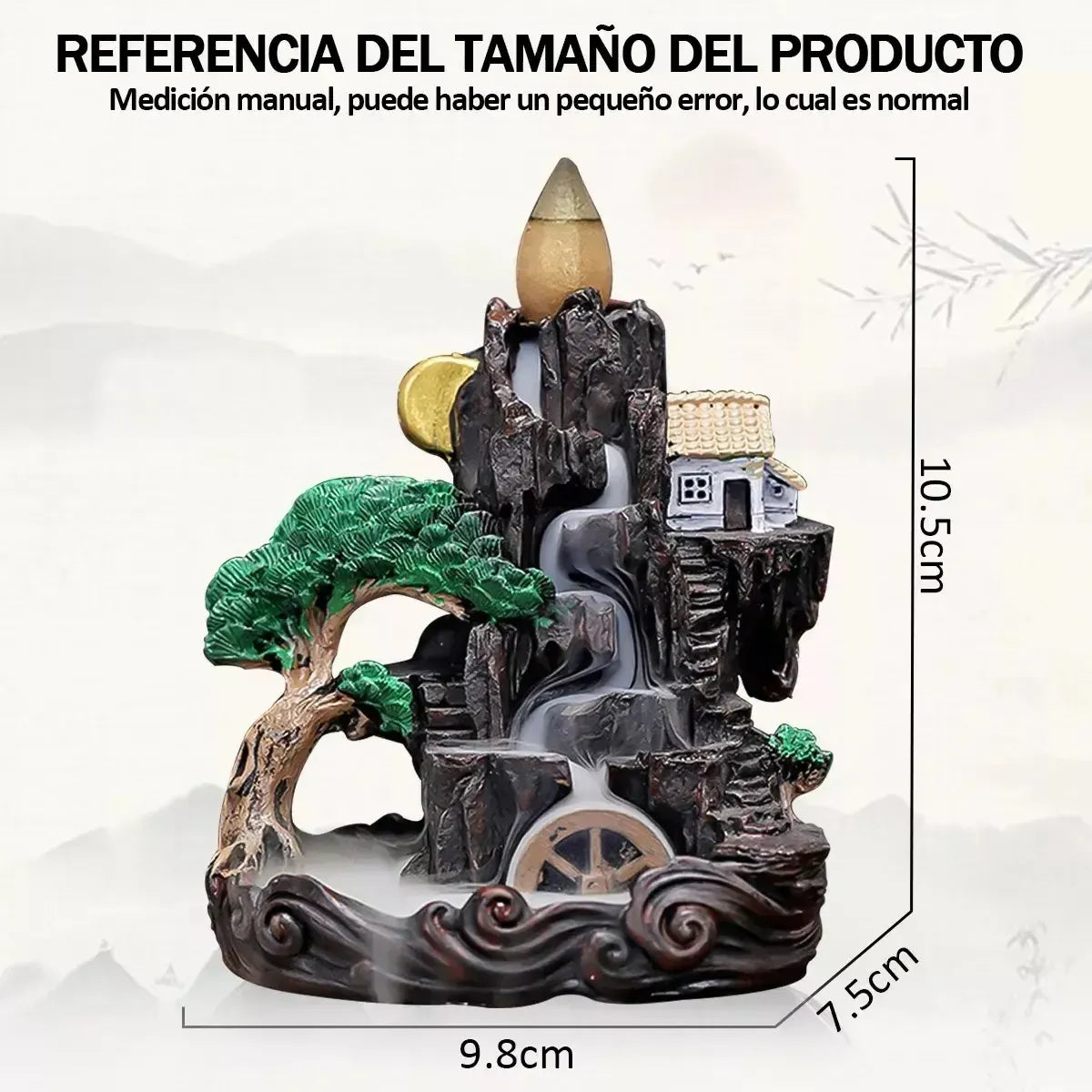 Quemador de Incienso Rústico con 120 Inciensos para Aromatizar tu Hogar