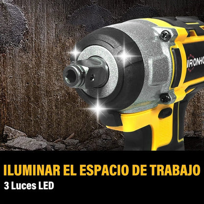 Pistola Llave De Impacto Inalámbrica 500W Amarilla - Potente y Versátil - Metacompras
