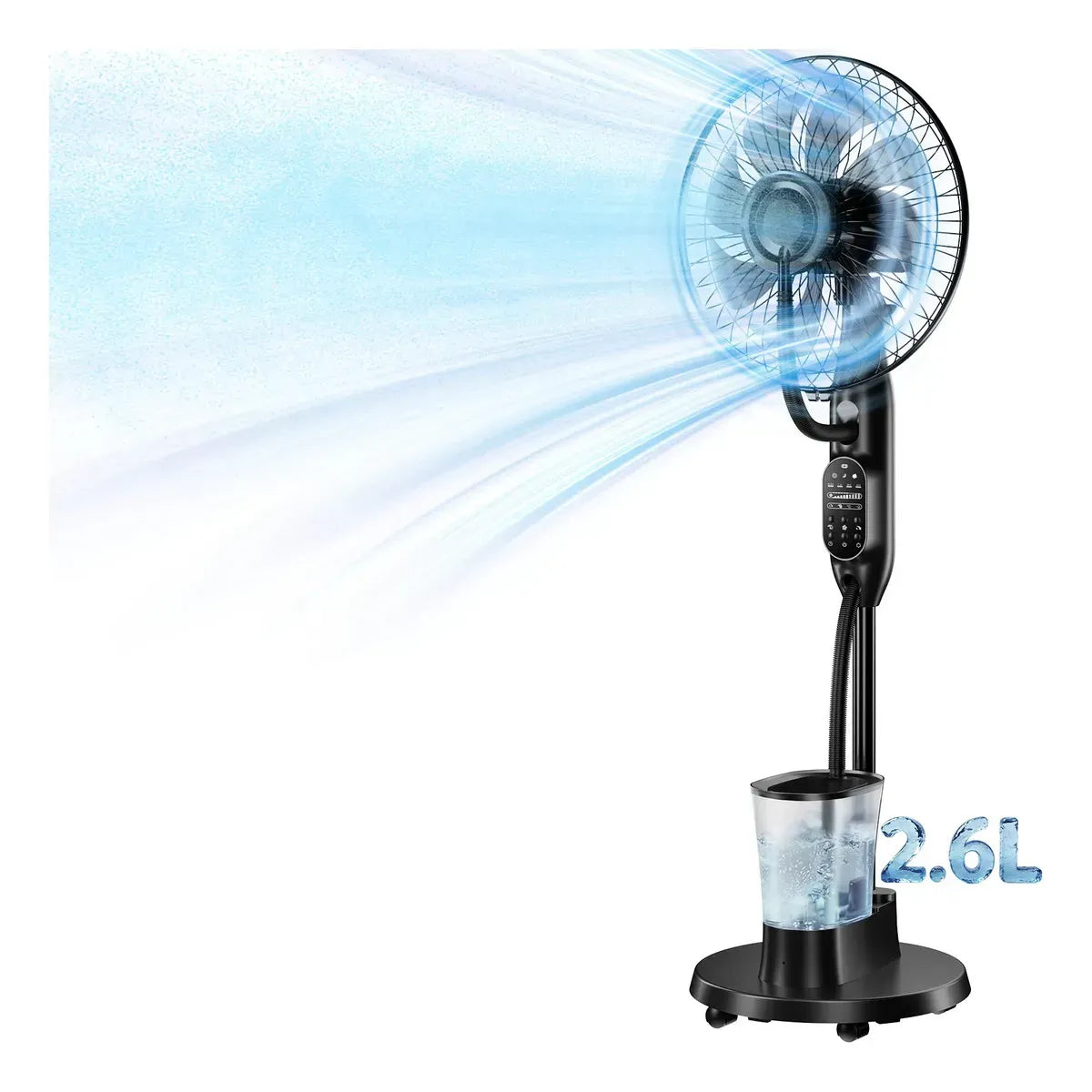 Ventilador de Pie con Humidificador y Control Remoto 46 cm