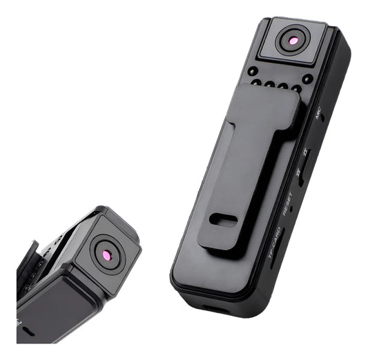 Mini Cámara Espía Portátil 180° con Almacenamiento de 128GB en Negro - Metacompras