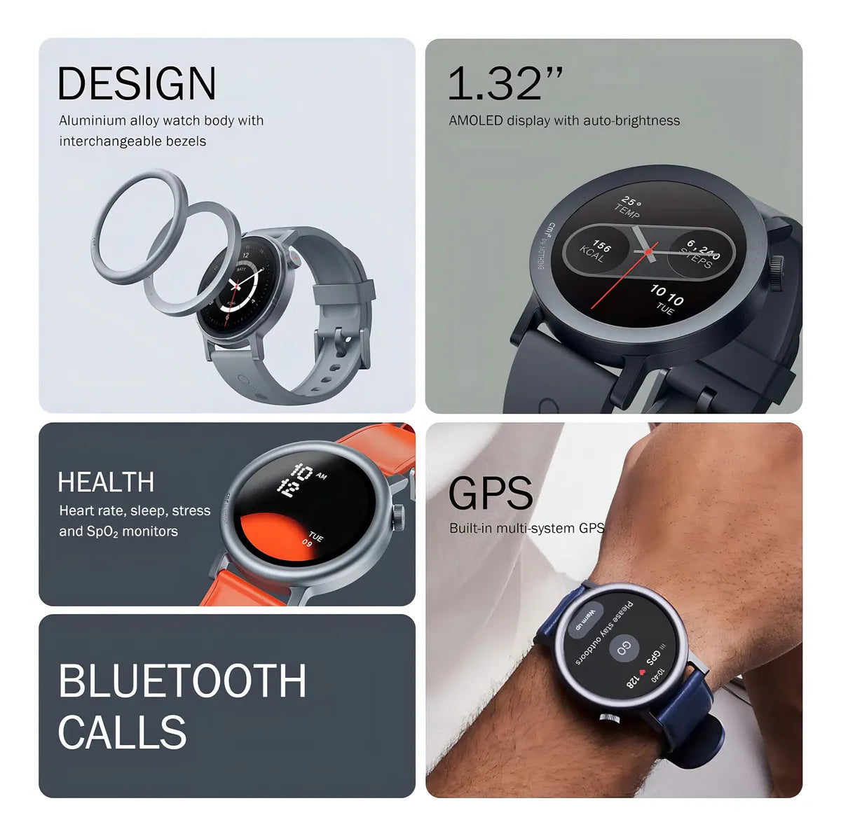 Reloj inteligente Smart Watch Pro 2 con funda y diseño de malla de grafito - Metacompras