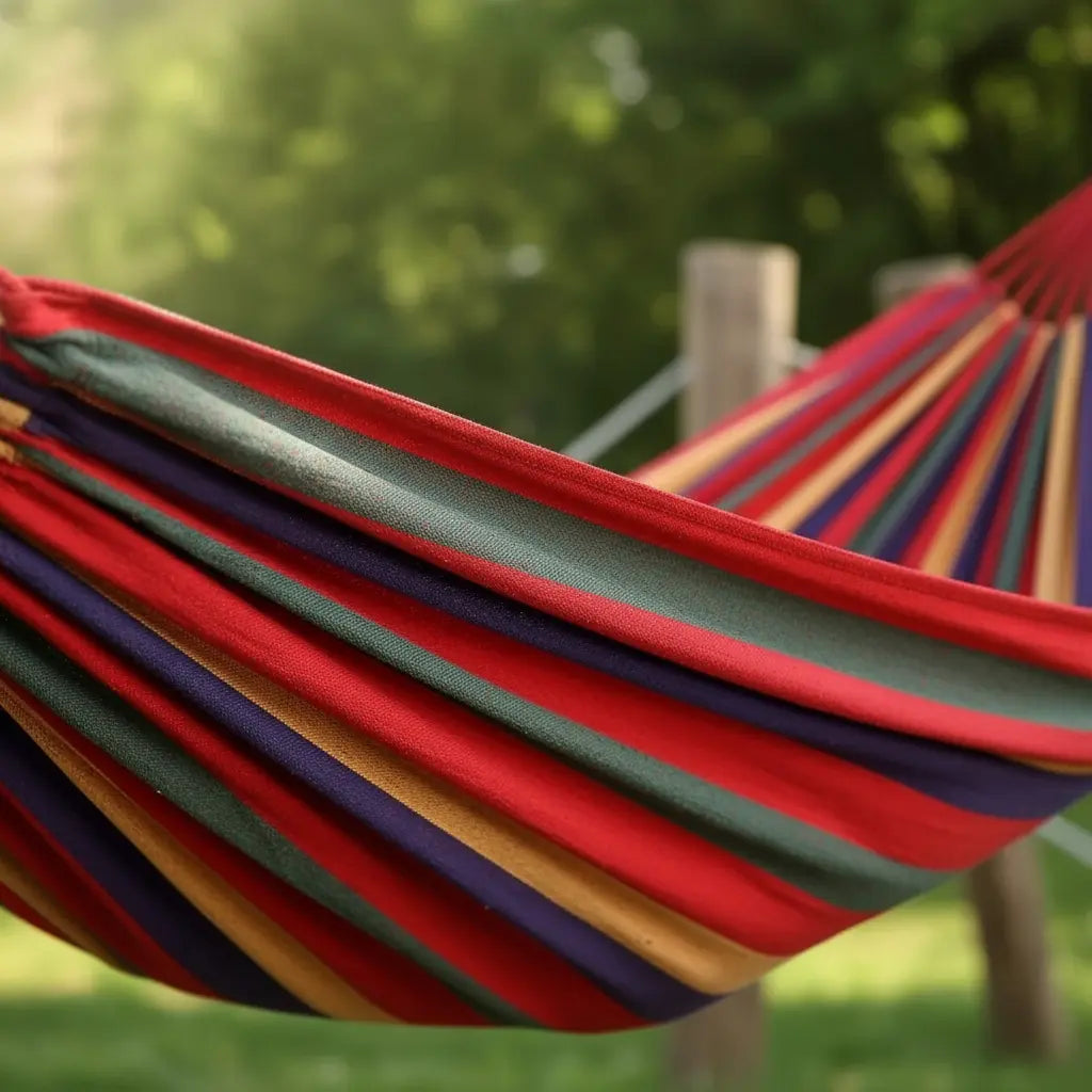 Hamaca Matrimonial Portátil Transpirable para Relajación en Exterior