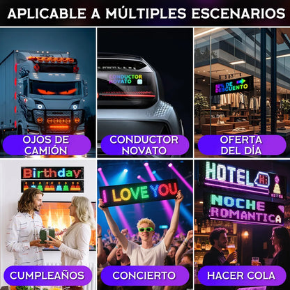Pantalla Flexible LED Devil Ojos para Camión 19.2x133cm 1 pieza