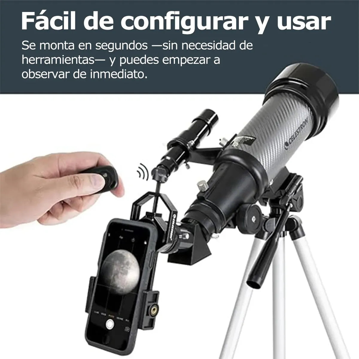 Telescopio Portátil Refractor 70mm con Accesorios Incluidos