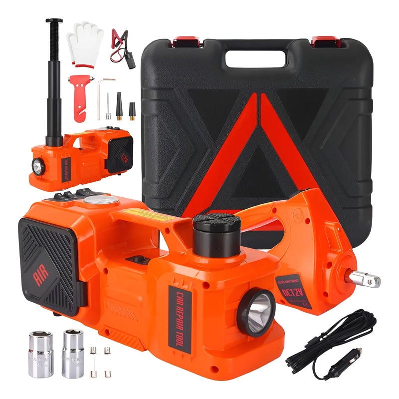 Gato Hidráulico Eléctrico 12v 5 Ton Kit Completo 5 en 1 para Automóviles - Metacompras