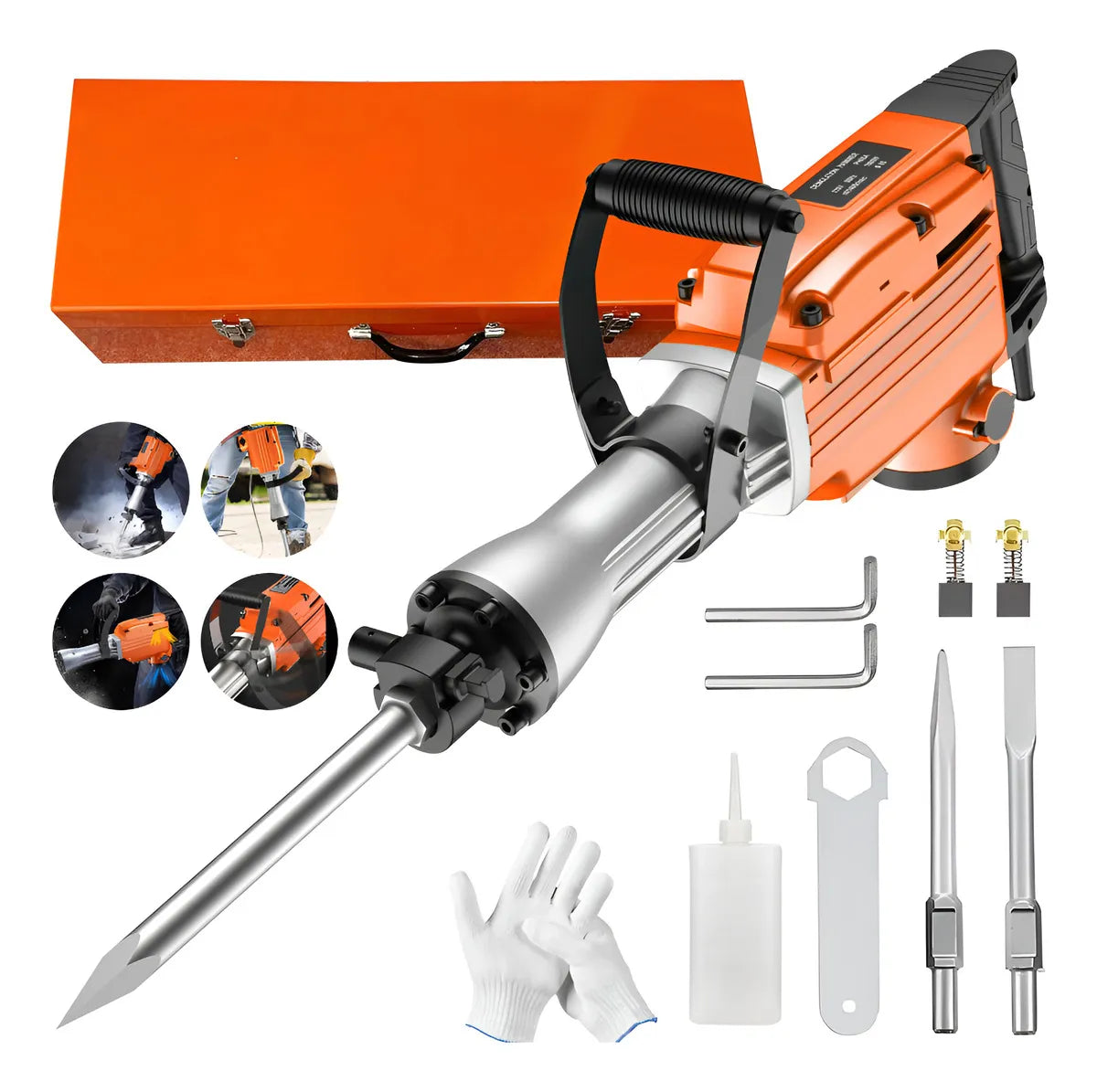 Martillo Demoledor de Concreto 3000W para Uso Rudo y Eficiente