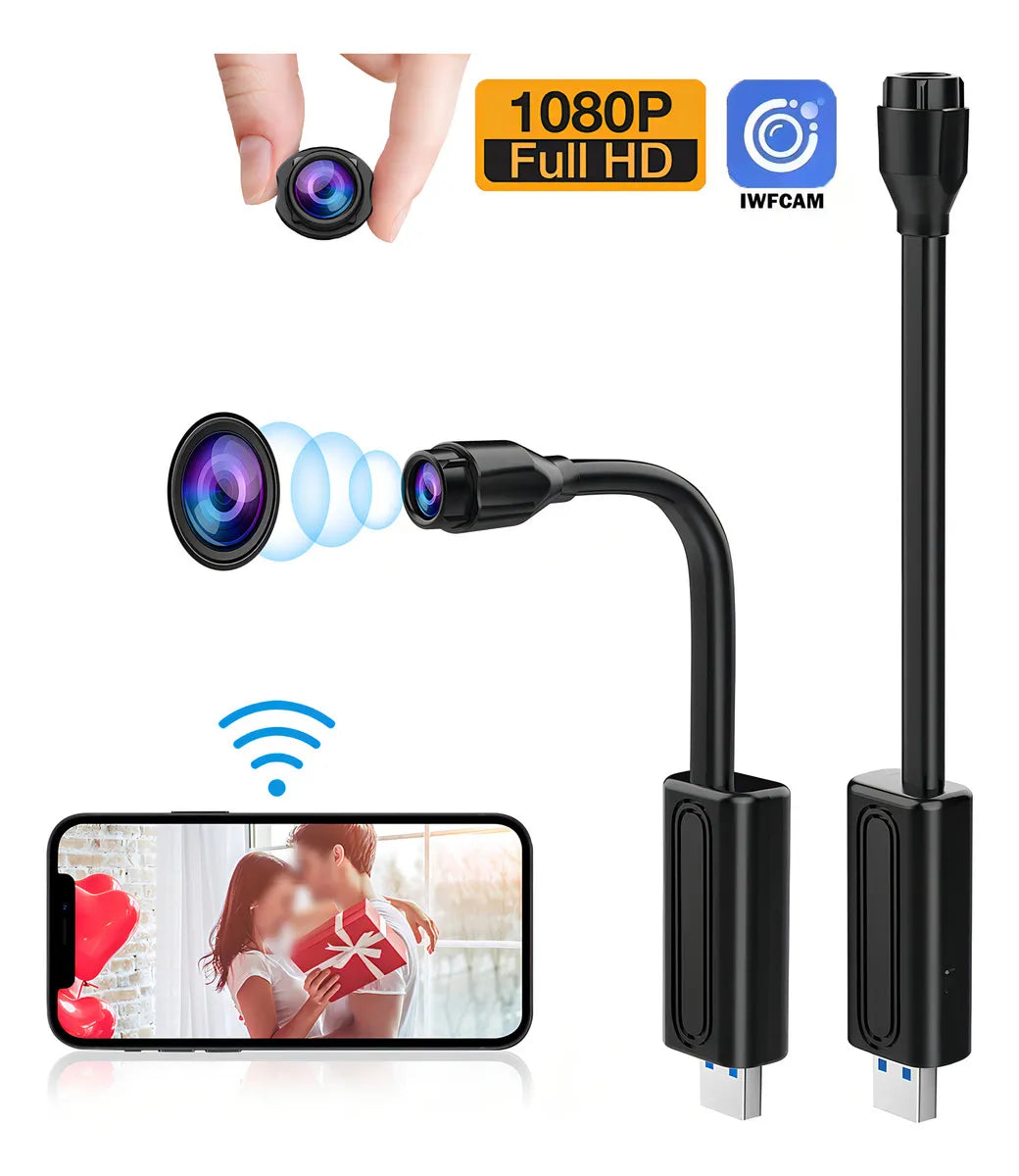 Mini Cámara de Seguridad Wifi Inalámbrica con Micrófono Incorporado