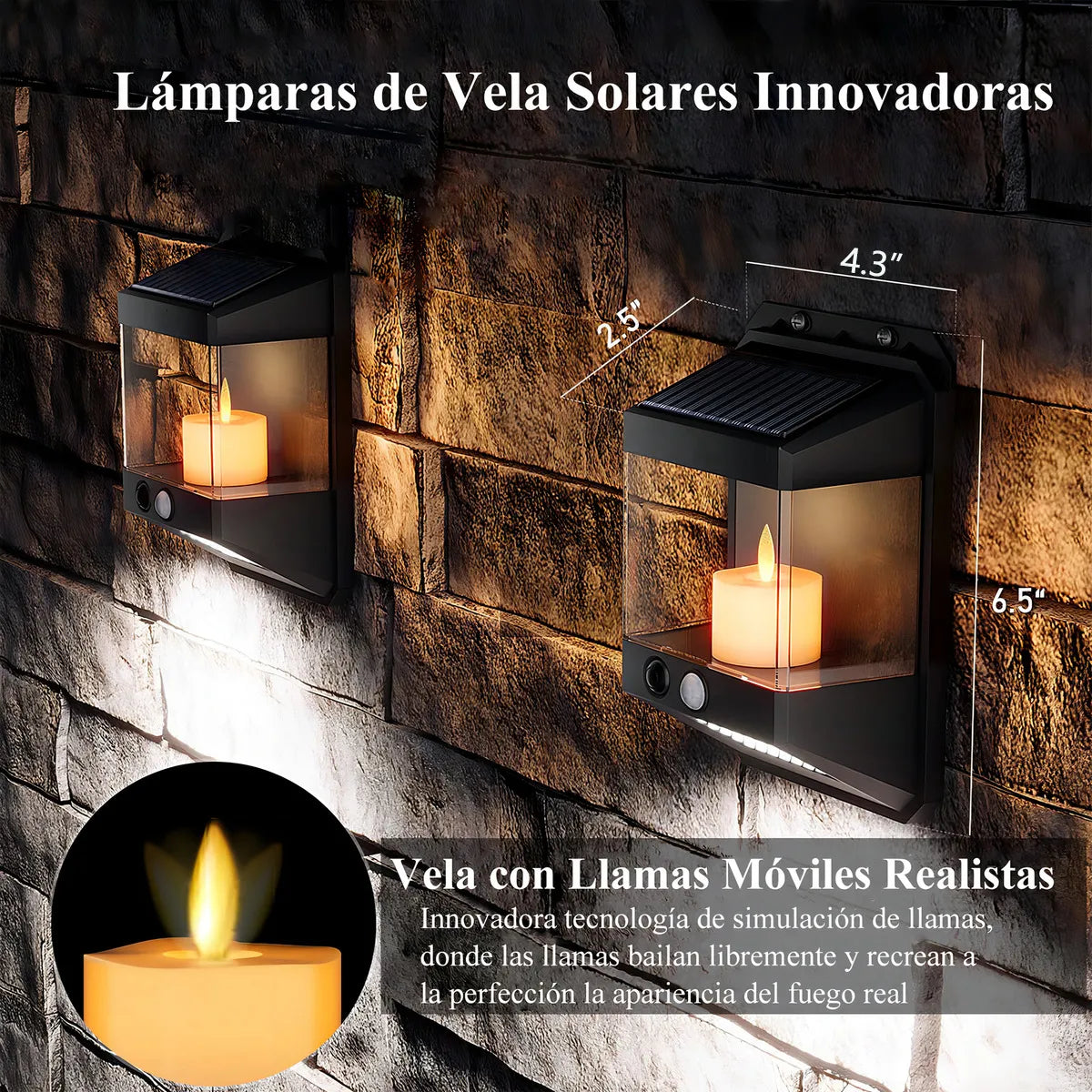 Lámpara Solar Exterior para Jardín con Sensor de Luz y 40 LEDs - Metacompras