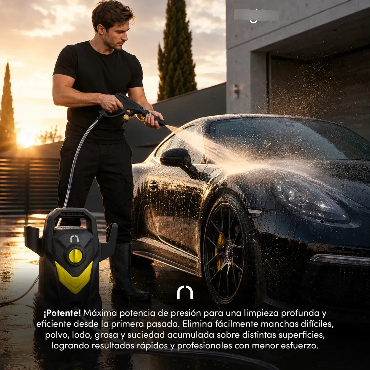 Electric Pressure Washer 1200W 1700 PSI High Pressure 390L/h Yellow