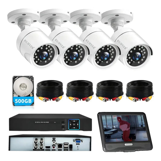 Kit de Cámaras de Seguridad 4 Cámaras 5MP con Visión Nocturna y DVR