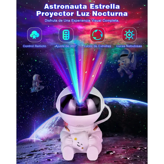 Proyector de Estrellas Astronauta con Control Remoto y Nebulosa Galáctica