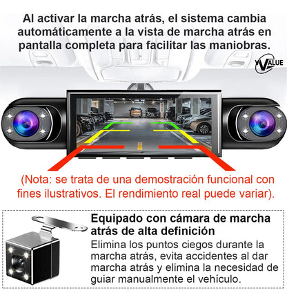 Cámara para Auto con Visión Nocturna y Luz LED - 64GB Incluidos