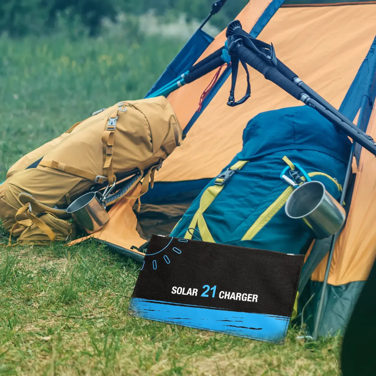 10W Foldable Solar Panel - Fast Charging with 2 USB Ports for Mobile Phones