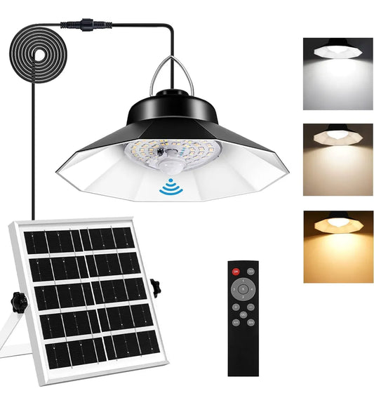 Lámpara Colgante Solar con Sensor de Movimiento para Exterior - Metacompras