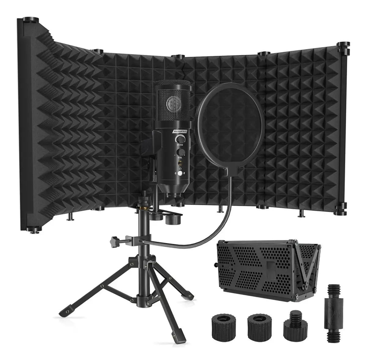 Kit de Espuma Acústica Plegable para Aislamiento de Ruido y Grabaciones