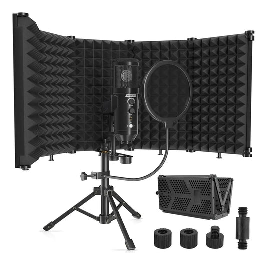Kit de Espuma Acústica Plegable para Aislamiento de Ruido y Grabaciones