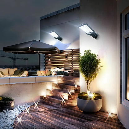 Lámpara Solar Exterior De Pared 120 Cob Con Sensor Inteligente - Metacompras