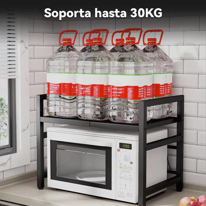 Estante Extensible de 2 Niveles para Organizar tu Cocina