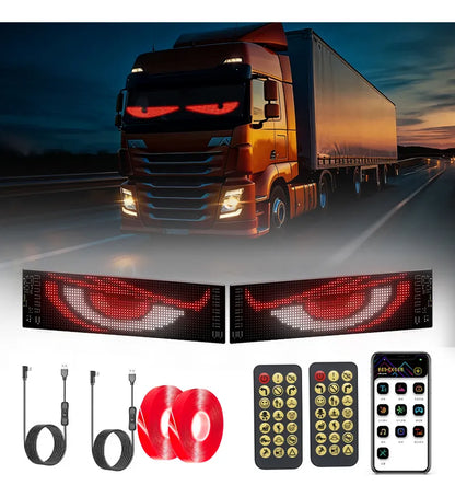 Pantalla Flexible LED Programable con Efecto Ojos - Paquete de 2 Pzas