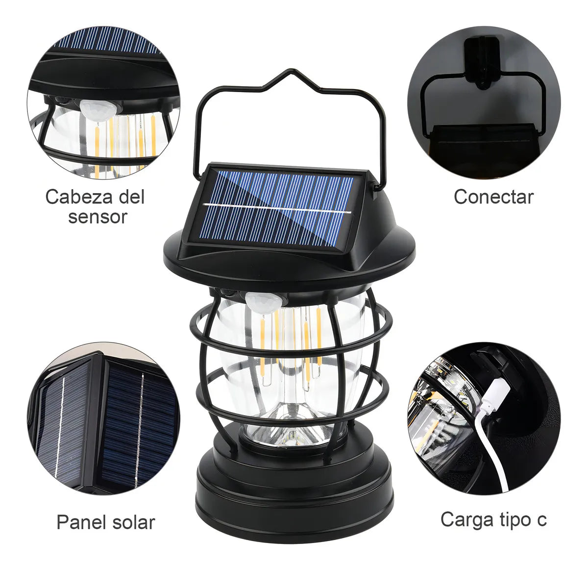 Lámpara Solar de Pared Exterior con Sensor de Movimiento - 2 Piezas - Metacompras