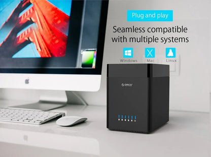 Caja para Discos Duros 5 Bahías USB 3.0 3.5" Capacidad 32TB - Metacompras