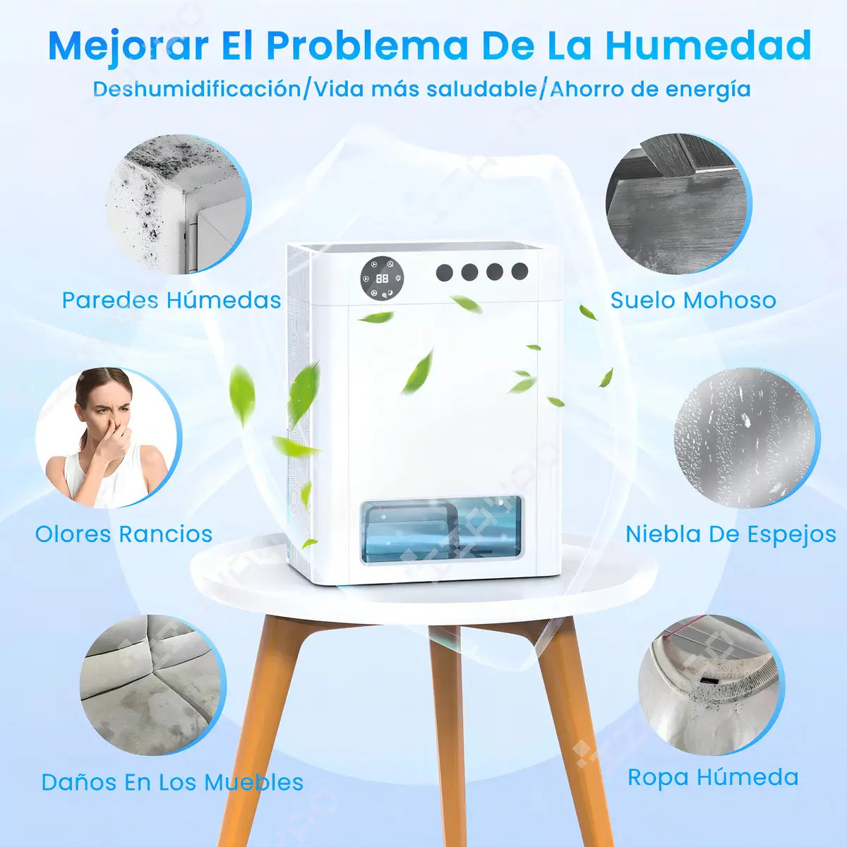 Smart Silent Dehumidifier for 100 m² Rooms