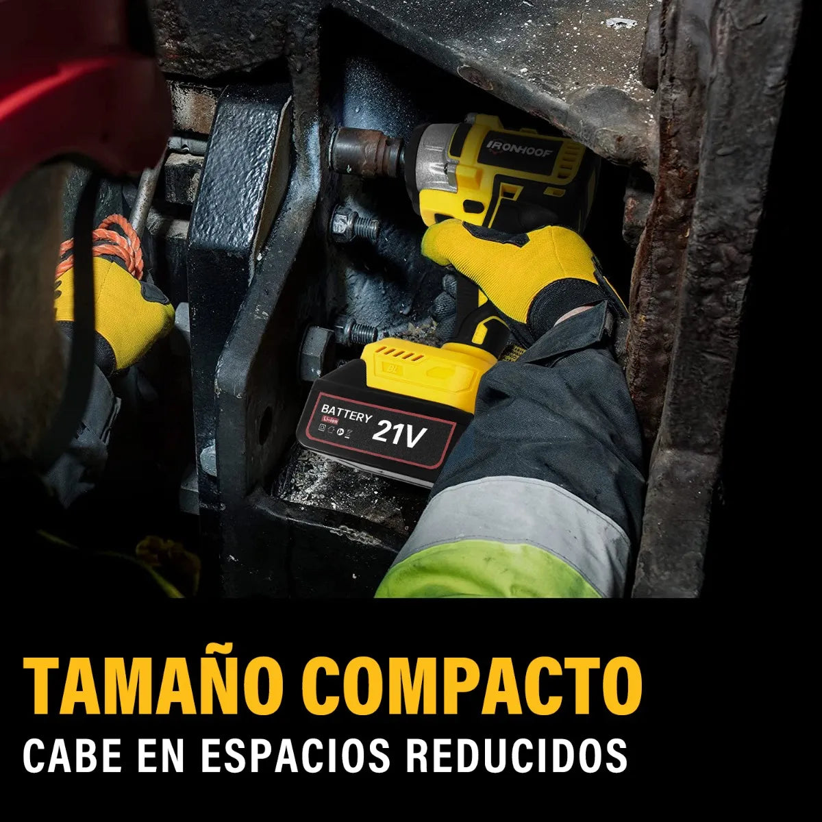 Pistola Llave De Impacto Inalámbrica 500W Amarilla - Potente y Versátil - Metacompras