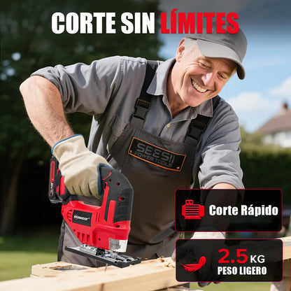 Sierra Caladora Inalámbrica 21V para Madera y Metal - Potente y Versátil - Metacompras