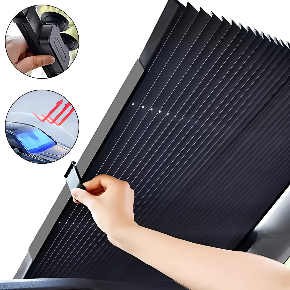 Parasol Retráctil para Parabrisas de Auto y Camioneta - Protección Solar Efectiva