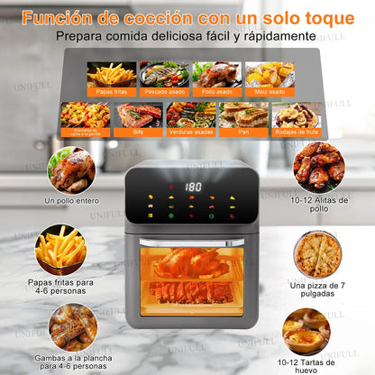 Freidora de Aire Digital Touch 15L - Cocina Saludable y Rápida