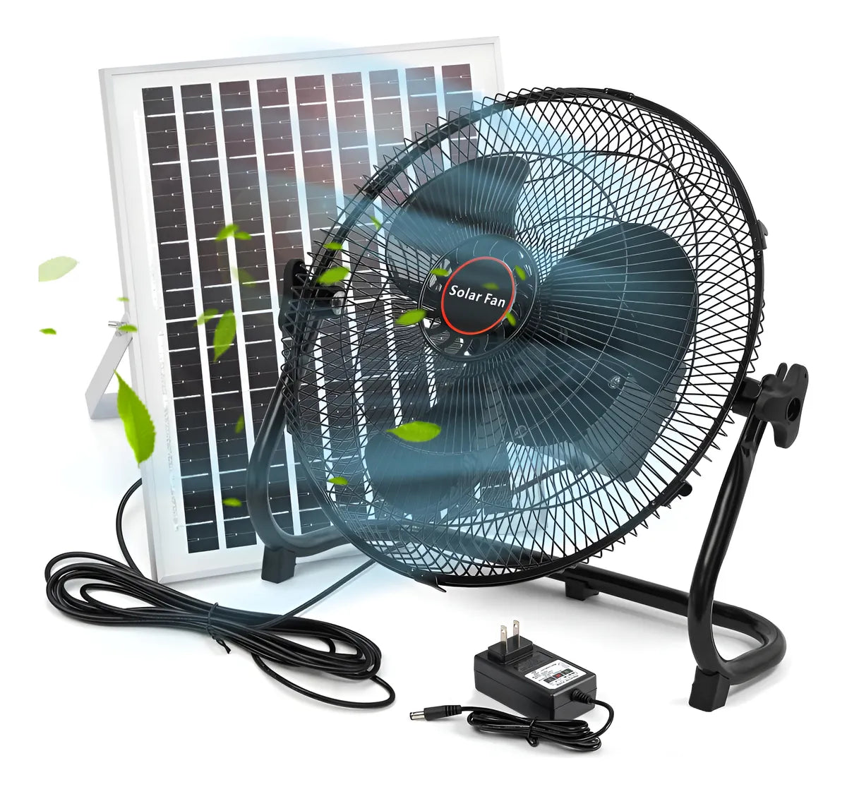 Ventilador Industrial Solar 10000 Mah 30.48 Cm Plástico Eficiente - Metacompras