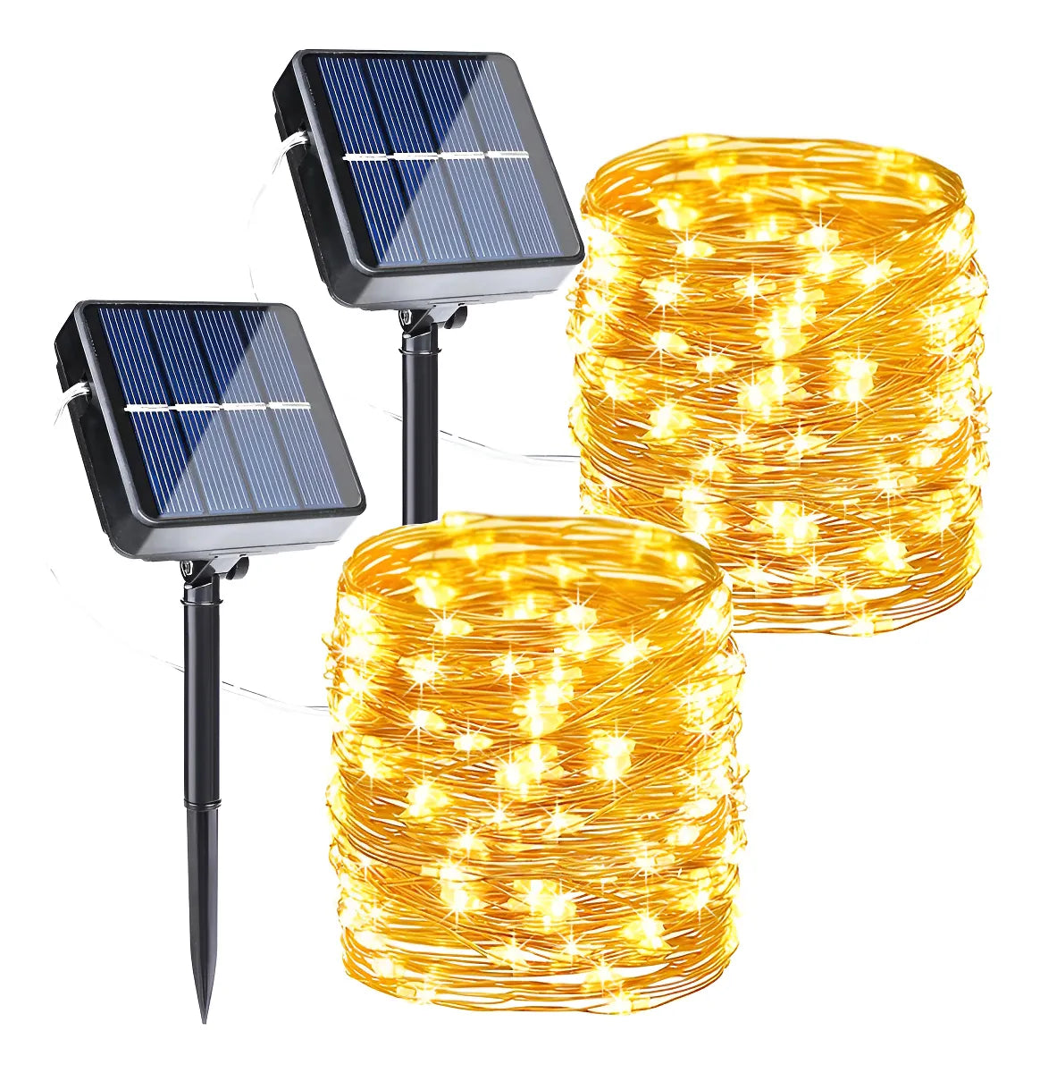 Luces Solares LED 44m 400 LED Blanco Cálido para Exterior e Interior - Metacompras